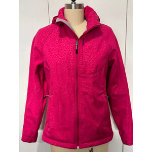 Women's Kirkland Signature Pink Softshell micro fleece lined Jacket Size M zip